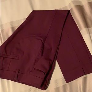 Slim ankle trousers burgundy